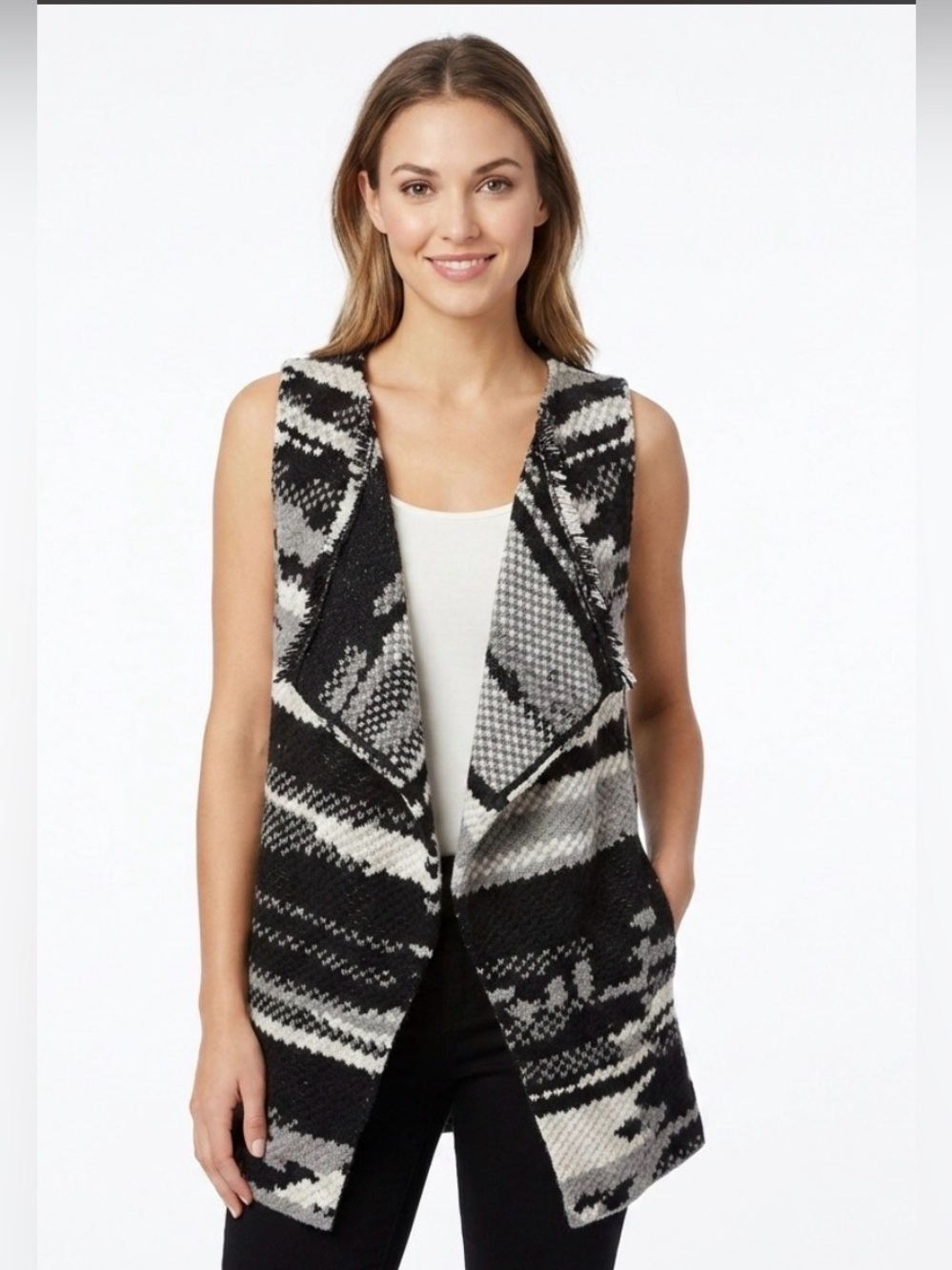 Anthropologie Guest Editor Wool Blend Plunge Vest - Size M
